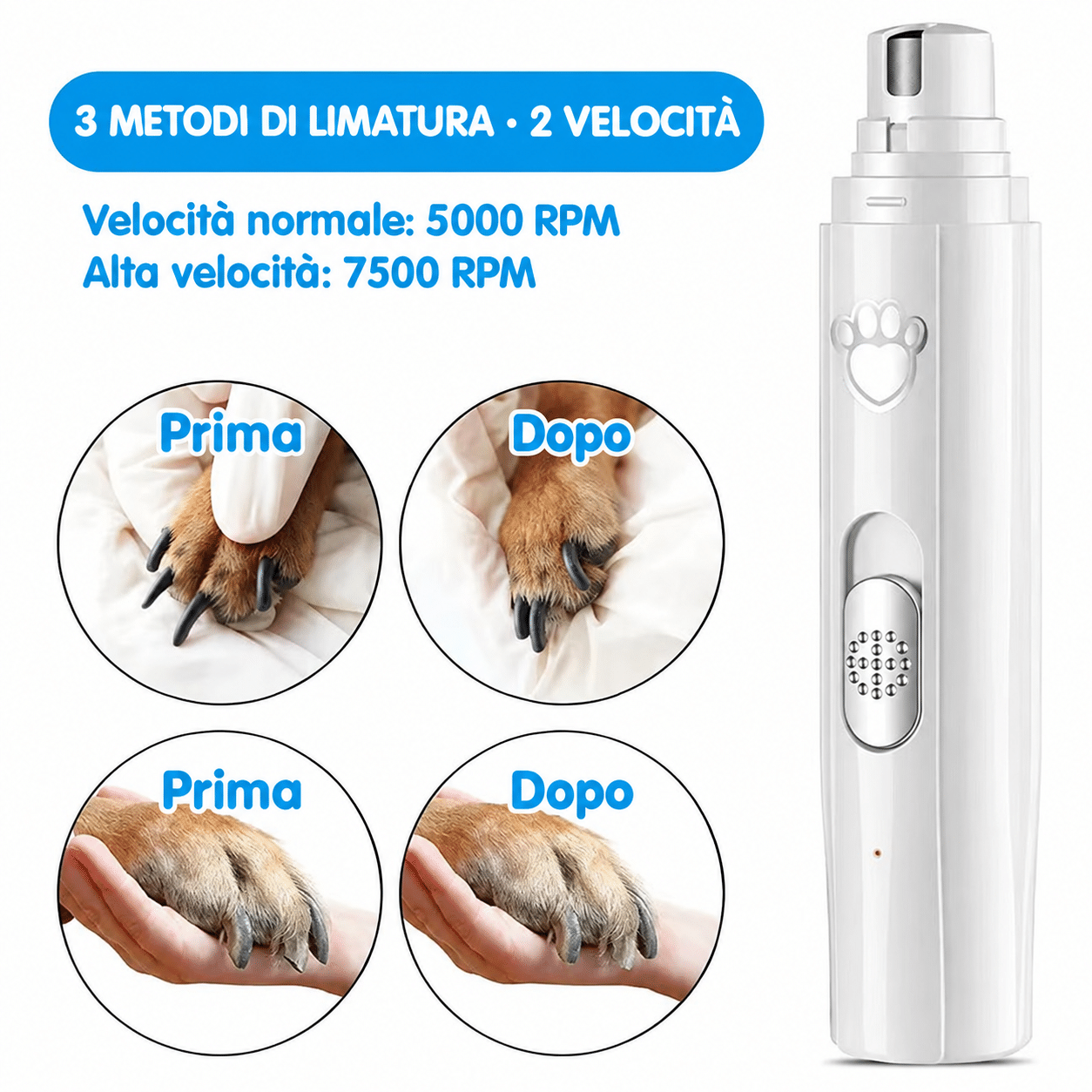 Tagliaunghie elettrico per animali